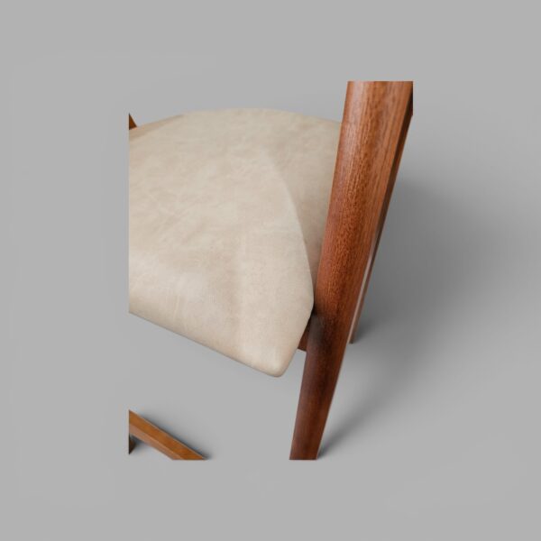 Banqueta Safira Amêndoa Courissimo Palha Atras