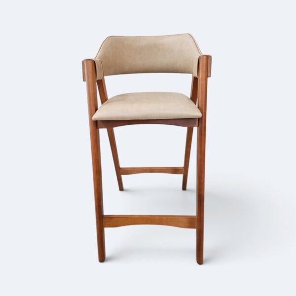 Banqueta Safira Amêndoa Courissimo Palha Atras