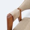 Banqueta Safira Amêndoa Courissimo Palha Atras