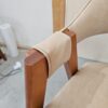 Banqueta Safira Amêndoa Courissimo Palha Atras