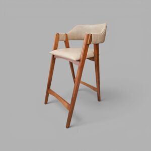 Banqueta Safira Amêndoa Courissimo Palha Atras