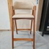 Banqueta Safira Amêndoa Courissimo Palha Atras