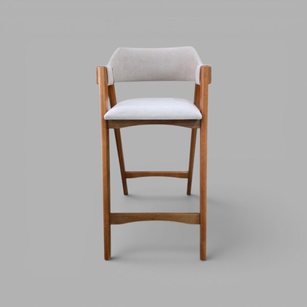 Banqueta Safira Amêndoa Boucle Bege