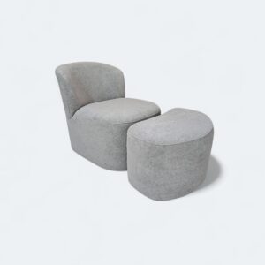 Poltrona London Puff Boucle Cinza