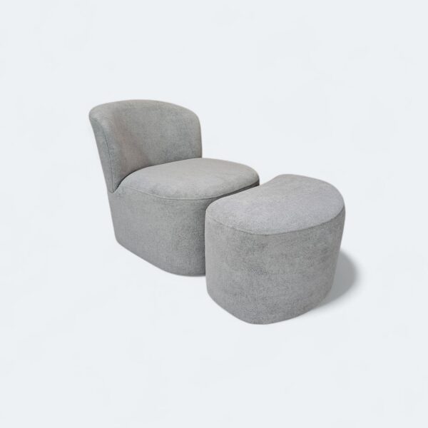 Poltrona London Puff Boucle Cinza