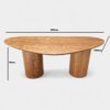Mesa Serena em Cinamomo Amêndoa 200 x 100