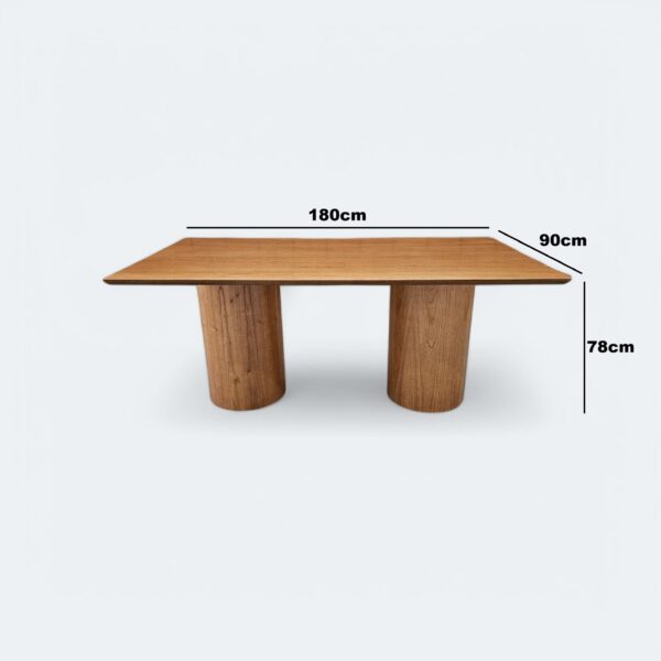 Mesa Milano Amêndoa 180 x 90 - 06 Lugares