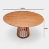 Mesa Florença Redonda com Tampo Laminado Amêndoa