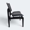 2 Cadeira Florença Preto com Estofado em Courissimo Preto e Encosto Rattan