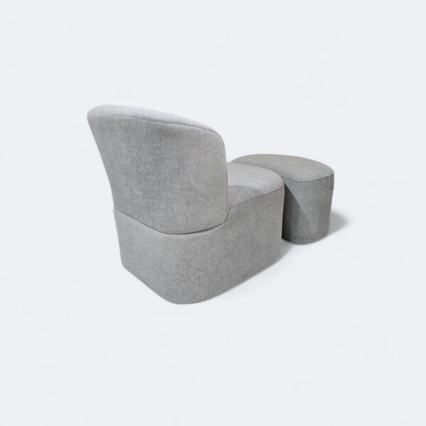 Poltrona London Puff Boucle Cinza