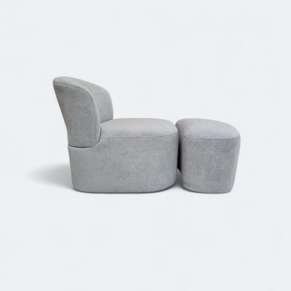 Poltrona London Puff Boucle Cinza