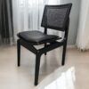 WhatsApp Image 2025-04-15 at 09.13.38 (1) Cadeira Florença Preto com Estofado em Courissimo Preto e Encosto Rattan