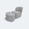 Poltrona London Puff Boucle Cinza