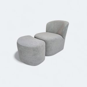 Poltrona London Puff Boucle Cinza