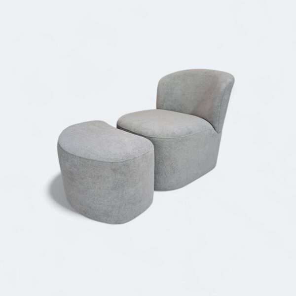 Poltrona London Puff Boucle Cinza