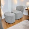 Poltrona London Puff Boucle Cinza