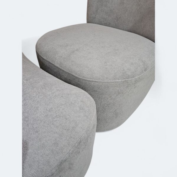 Poltrona London Puff Boucle Cinza