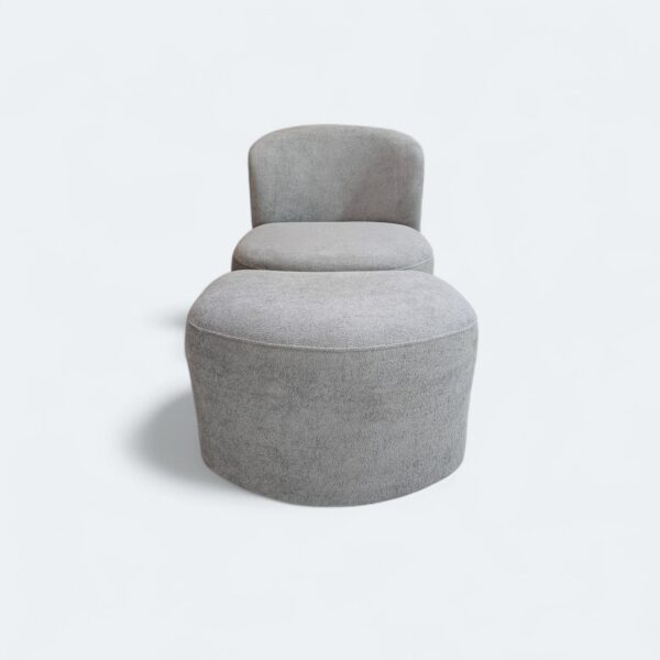 Poltrona London Puff Boucle Cinza