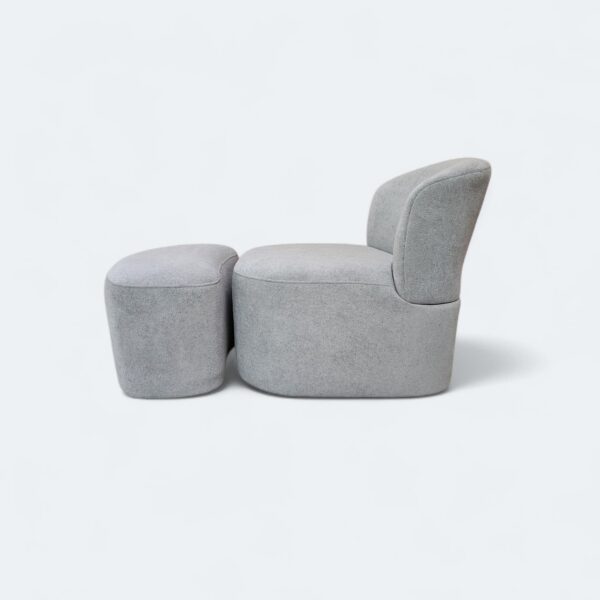 Poltrona London Puff Boucle Cinza