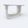Mesa Emirados Madeira Branca com tampo de vidro Branco 200x100
