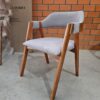 boucle 1020-05 Cadeira Safira Amêndoa com Estofado em Boucle Cinza 1020-05