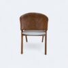 Cadeira London Amêndoa com Estofado em Courissimo Bege com Courissimo Caramelo