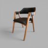 Conjunto Treviso Amendoa 260×130 + 08 Cadeira Safira Amêndoa com estofado em Courissimo Preto