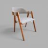 Cadeira Safira Amêndoa Courissimo Cinza 9302