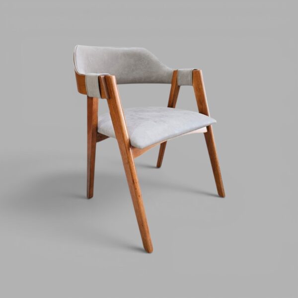 Cadeira Safira Amêndoa Courissimo Cinza 9302