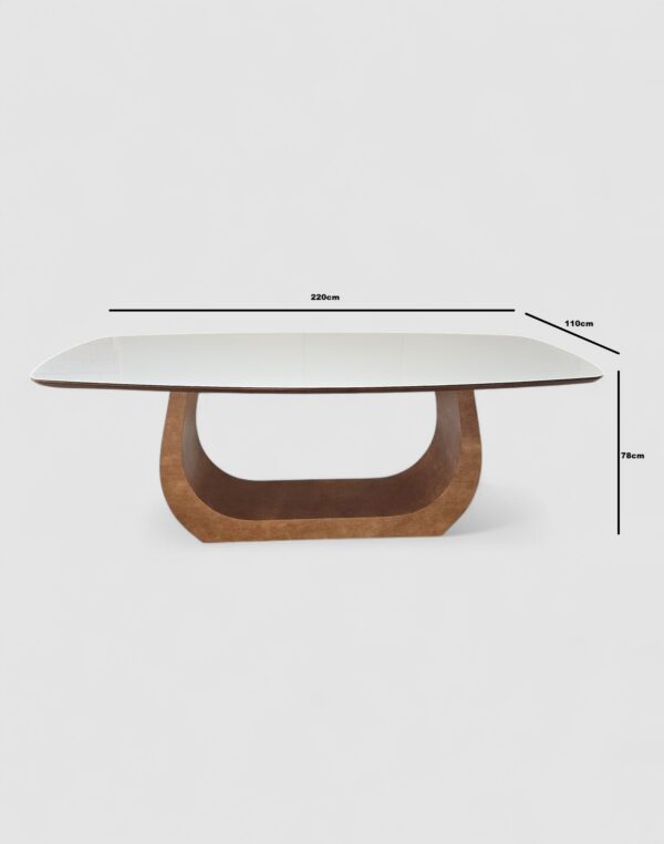 Conjunto London 220×110 cm + 06 Cadeiras Safira courissimo Caramelo