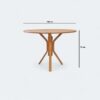 Mesa Ambar Amêndoa 100 cm - 04 lugares