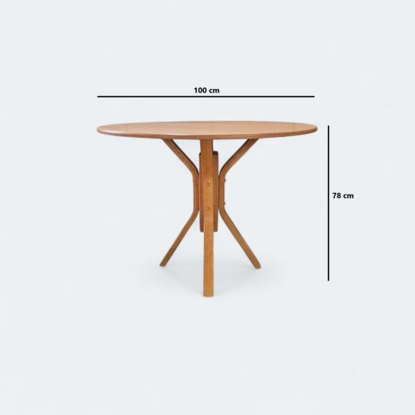 Mesa Ambar Amêndoa 100 cm - 04 lugares