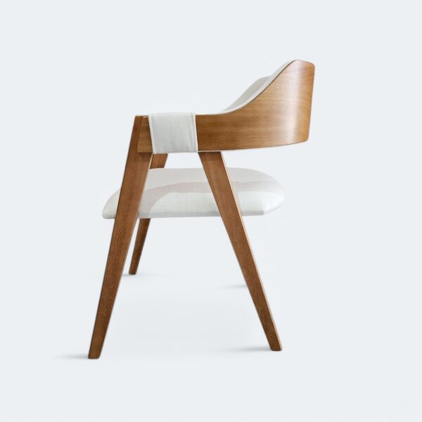 Conjunto Paluzzo Amêndoa 260x100 cm com Cadeiras Safira Amêndoa Facto Branco - 8 Lugares