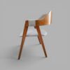 Cadeira Safira Amêndoa Courissimo Cinza 9302