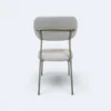 Cadeira Serena em Metal Champagne com Estofado em Boucle Bege