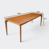 Mesa Palazzo Retangular tampo Laminado Amêndoa 260x100