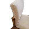 Conjunto Palazzo Amêndoa 180×90 com 06 Cadeiras Milano Amêndoa com Estofado em Linho Branco