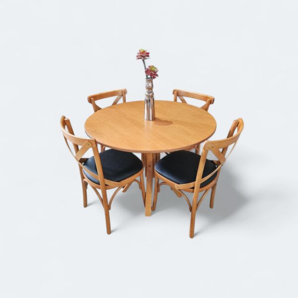 Mesa Ambar Amêndoa 100 cm - 04 lugares