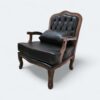 Poltrona King Pinhão com Estofado em Courissimo Preto