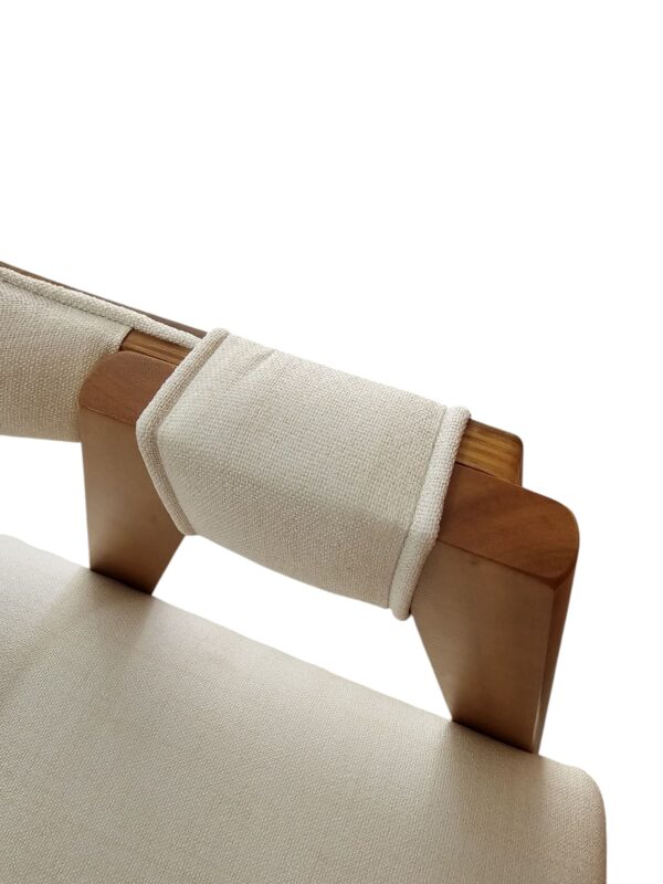 Conjunto London 200×100 cm + 08 Cadeiras Safira Linho Branco