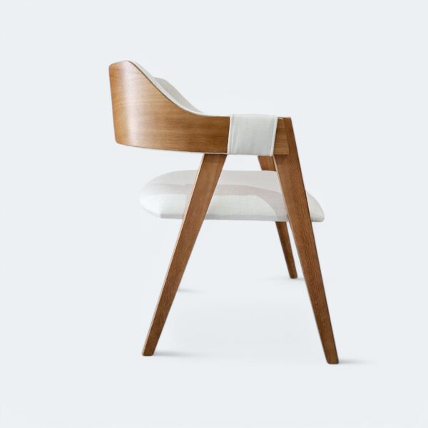 Conjunto Paluzzo Amêndoa 260x100 cm com Cadeiras Safira Amêndoa Facto Branco - 8 Lugares