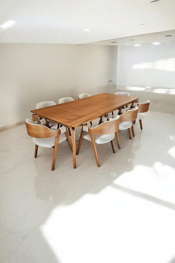 Mesa Palazzo Retangular tampo Laminado Amêndoa 260x100