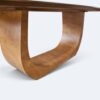 Mesa London Amêndoa com Tampo Vidro Off White 220 x 110