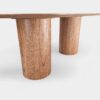 Conjunto Treviso Amendoa 200x100  + 06 Cadeira Safira Amêndoa com Estofado em Courissimo Bege