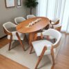 Mesa Oval Provença Amêndoa 200x100