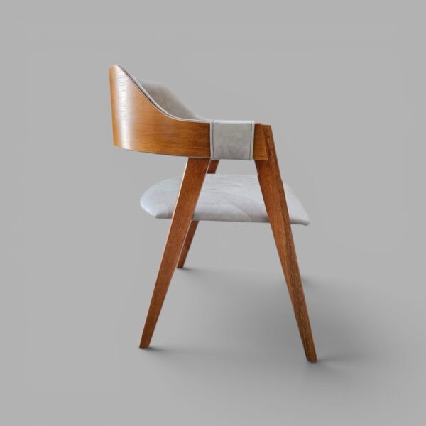 Cadeira Safira Amêndoa Courissimo Cinza 9302