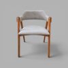 Cadeira Safira Amêndoa Courissimo Cinza 9302