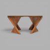 Mesa Viena Amêndoa Com Vidro Off White 200x100