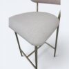Banqueta Serena em Metal Champagne com Estofado em Boucle Bege