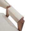 courissimo bege 6 Conjunto Dubai 160x90 em Vidro Off White com 04 Cadeiras Safira Courissimo Bege